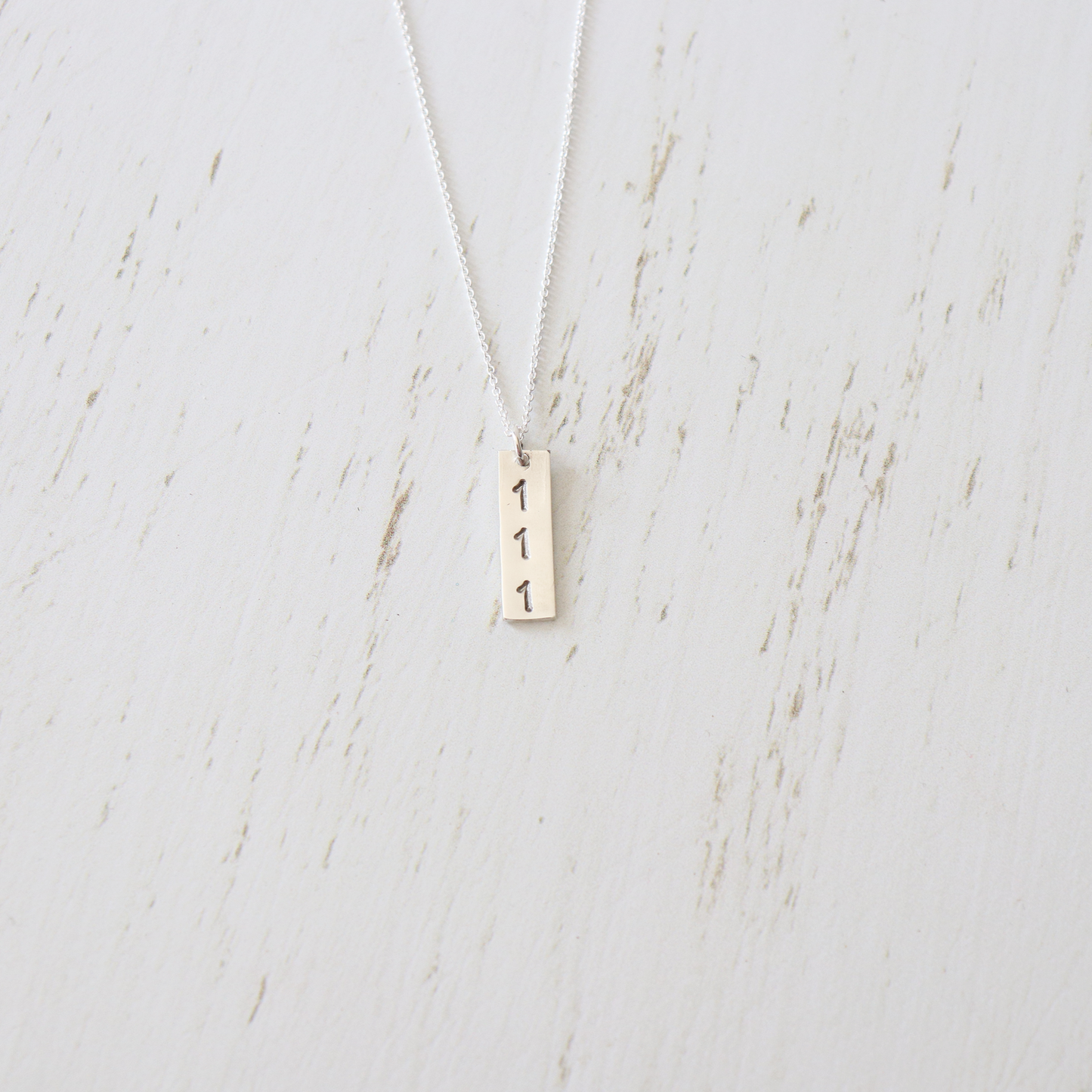 Angel Number Necklace - Vertical - Aligned Gemini Co