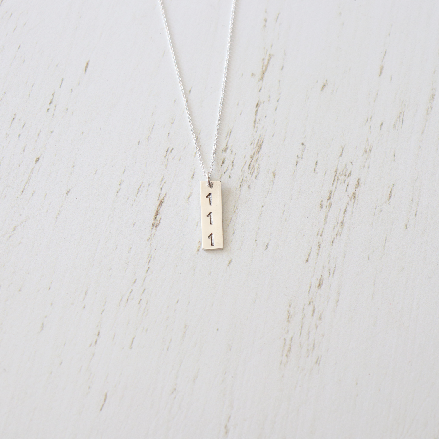 Angel Number Necklace - Vertical - Aligned Gemini Co