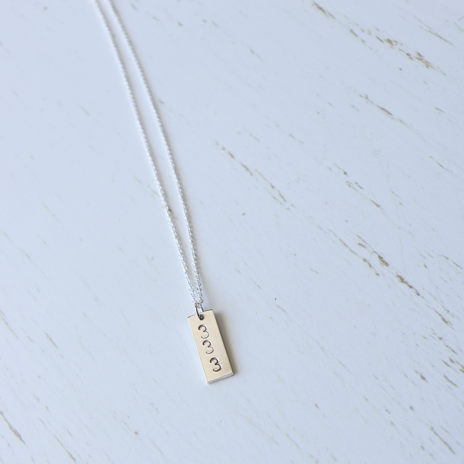 Angel Number Necklace - Vertical - Aligned Gemini Co