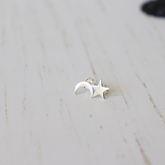 Moon & Star Studs - Aligned Gemini Co