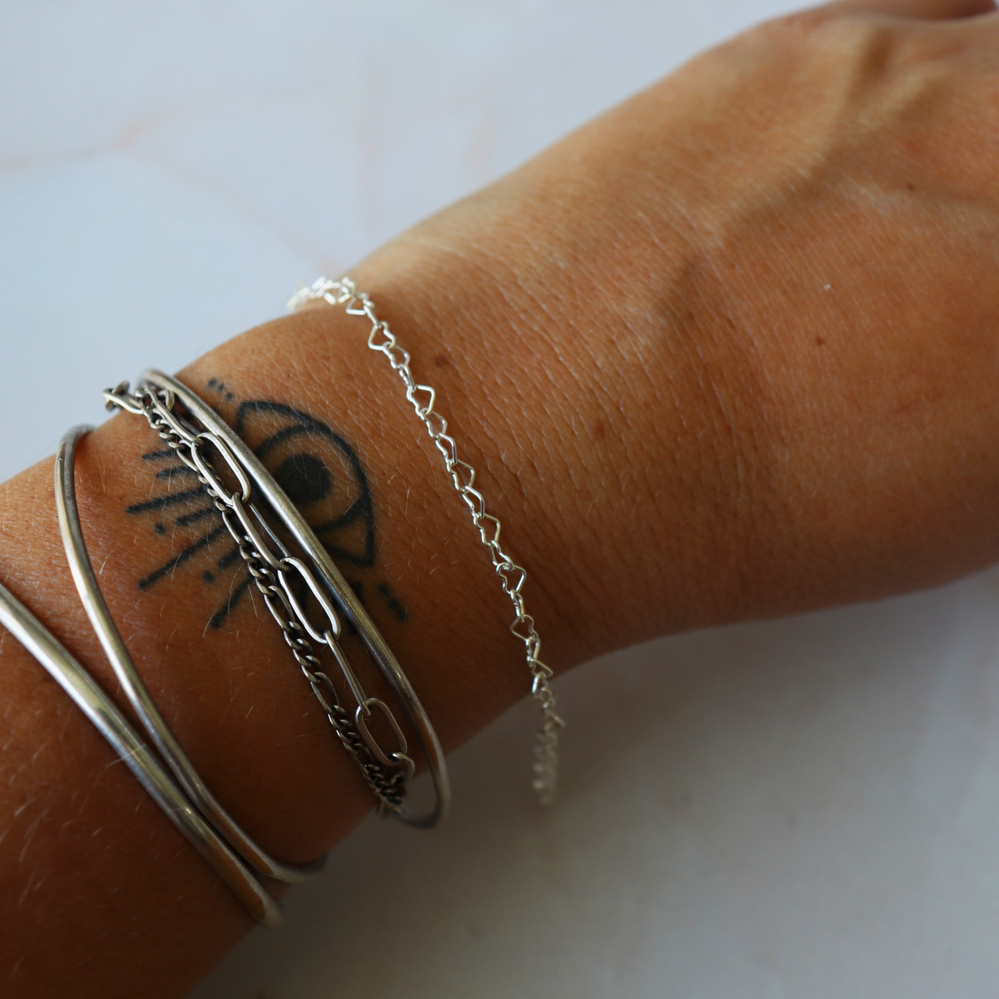 Heart Link Bracelet - Aligned Gemini Co