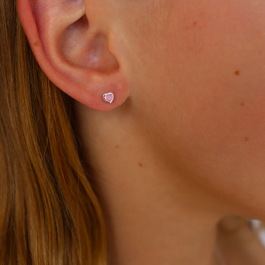 Mini Heart Studs - Aligned Gemini Co
