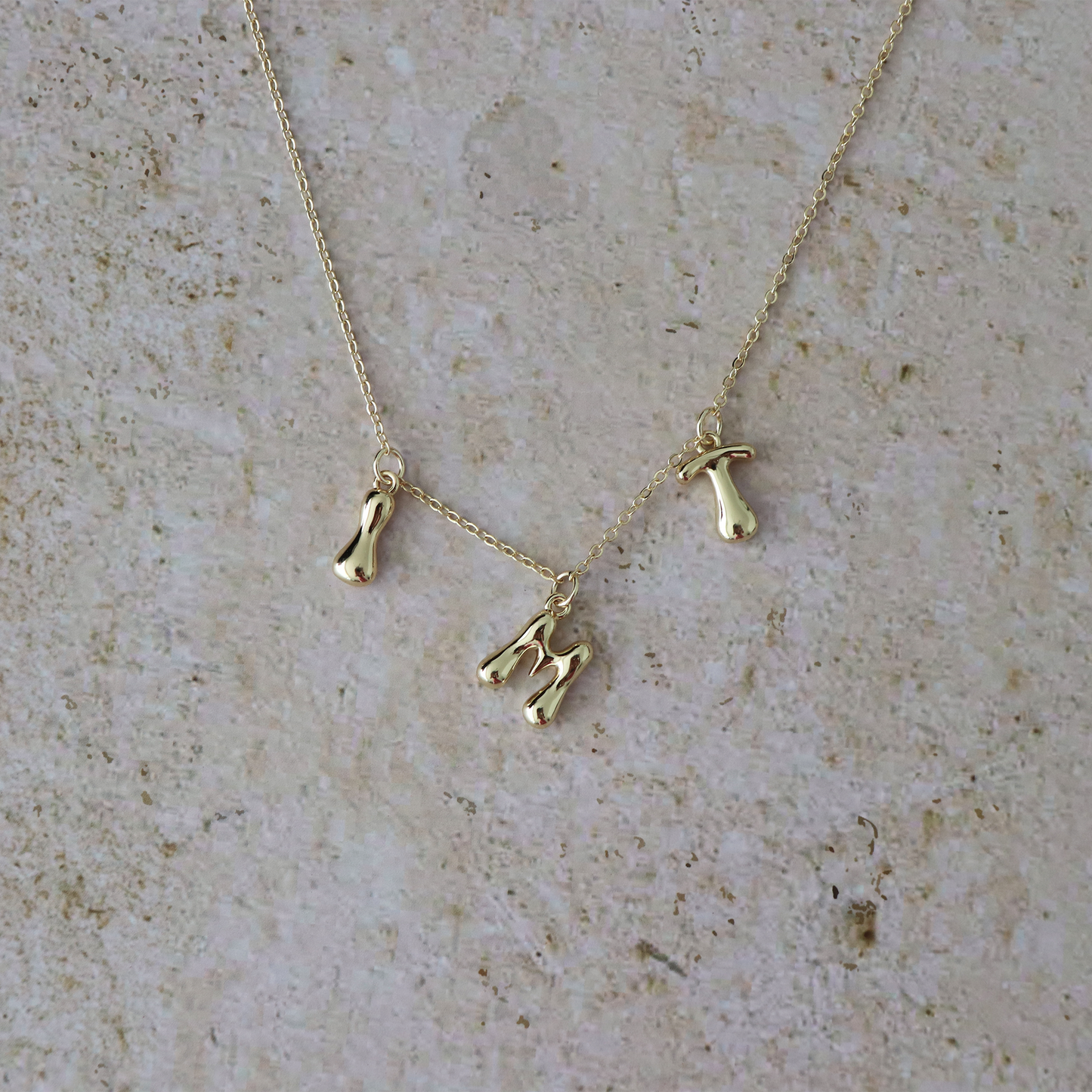 Bubble Initial Necklace - Aligned Gemini Co