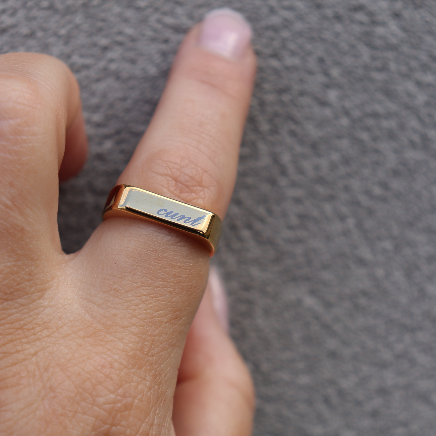 The Signet Ring - Custom Engraved Stainless Steel - Aligned Gemini Co