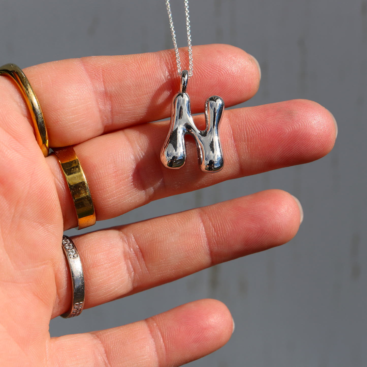 Bubble Initial Necklace - Aligned Gemini Co