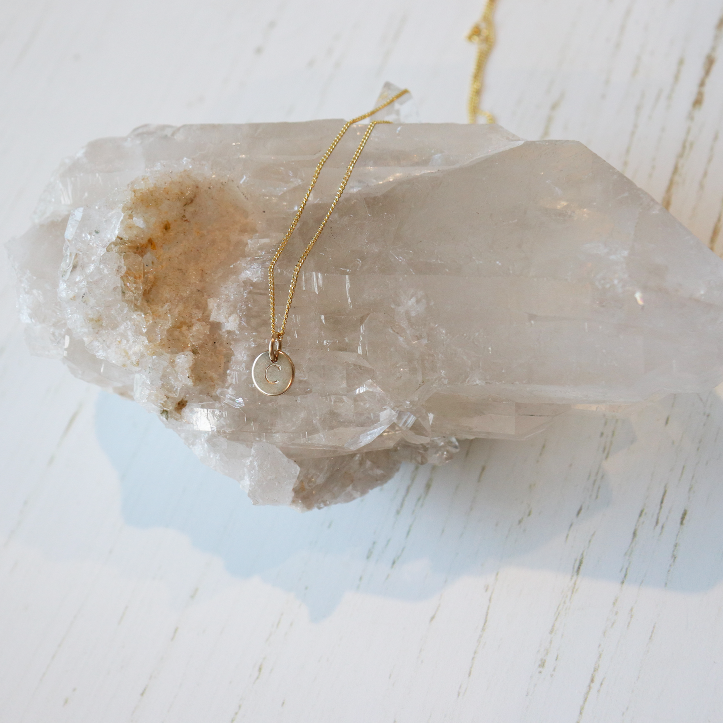 Gold Initial Charm Necklace - Aligned Gemini Co