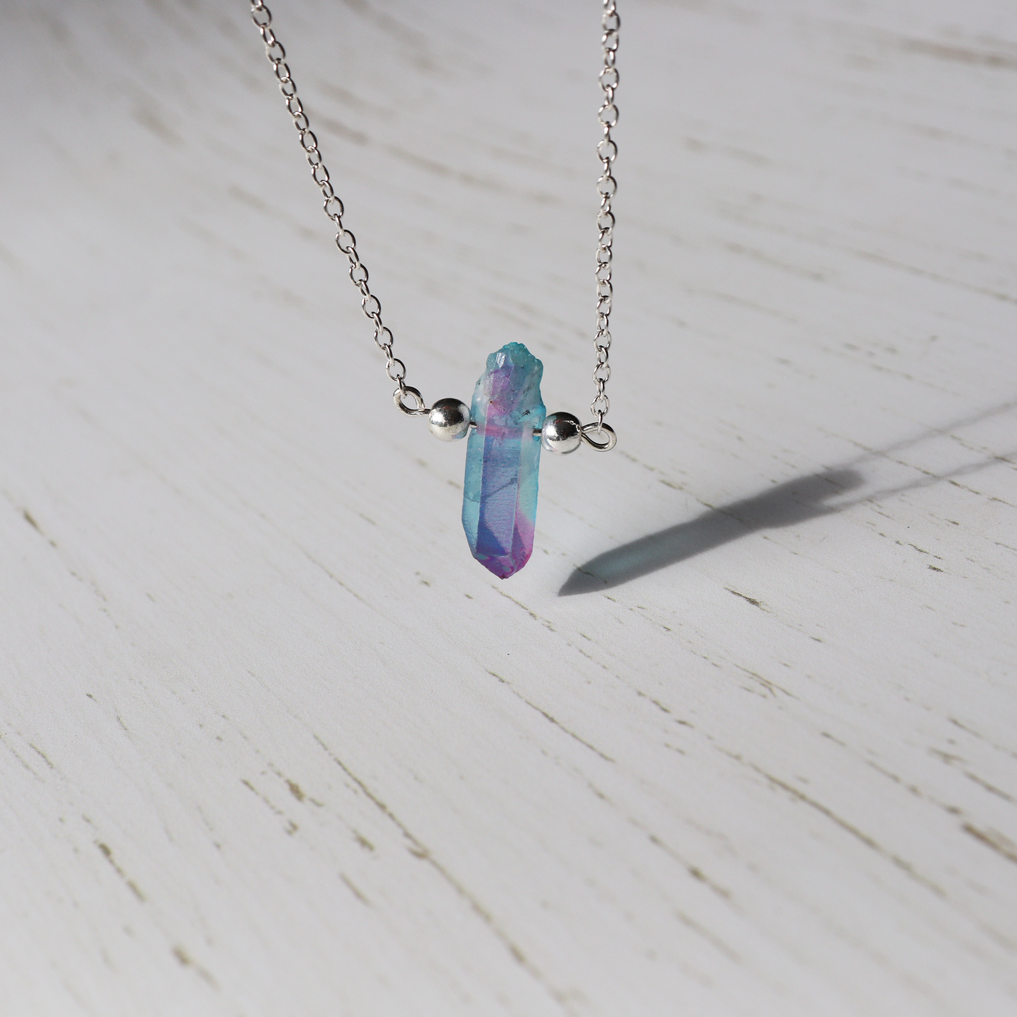 Kids Aura Quartz Crystal Neckalce - Aligned Gemini Co