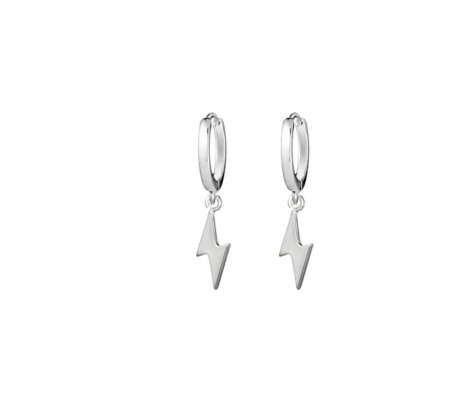 Lightening Bolt Hoop Earrings - Aligned Gemini Co