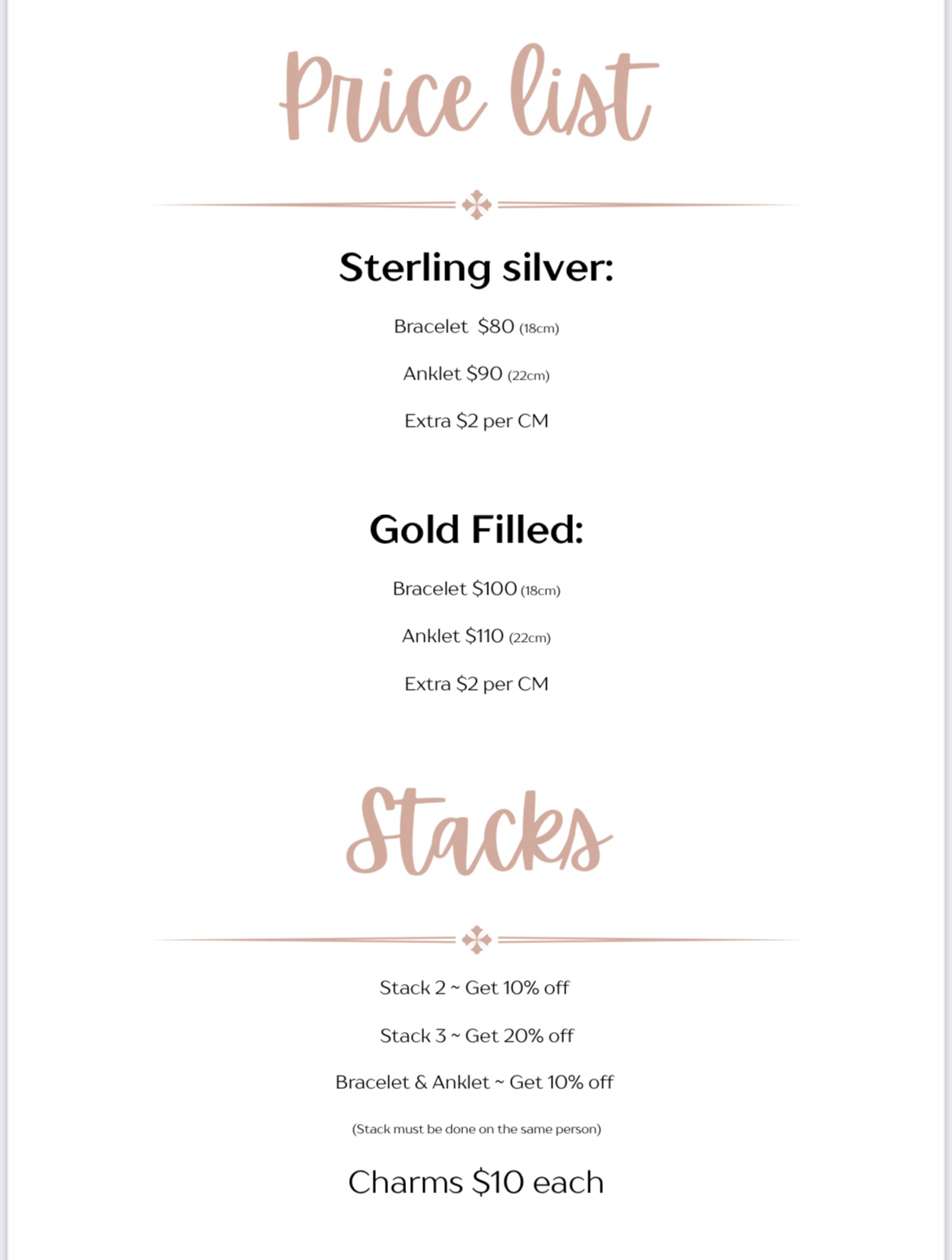 Permanent Jewellery Appointments - Aligned Gemini Co
