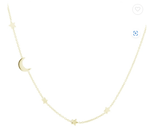 Stars and Moon Necklace - Aligned Gemini Co