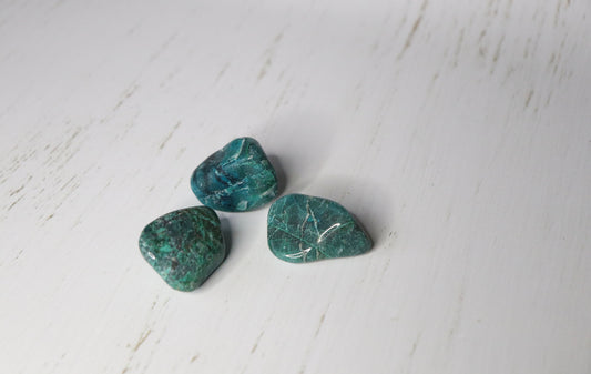 Chrysocolla Crystal - Vintage Rose Handmade Jewellery