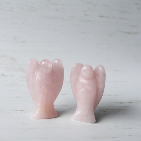 Rose Quartz Crystal Angel - Vintage Rose Handmade Jewellery