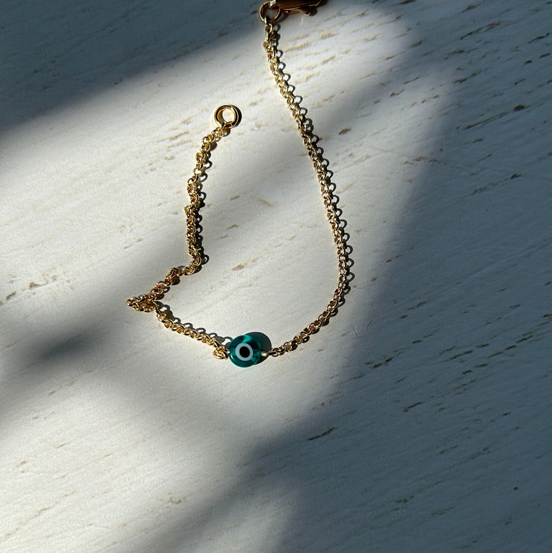 Gold Evil Eye bracelet - Aligned Gemini Co