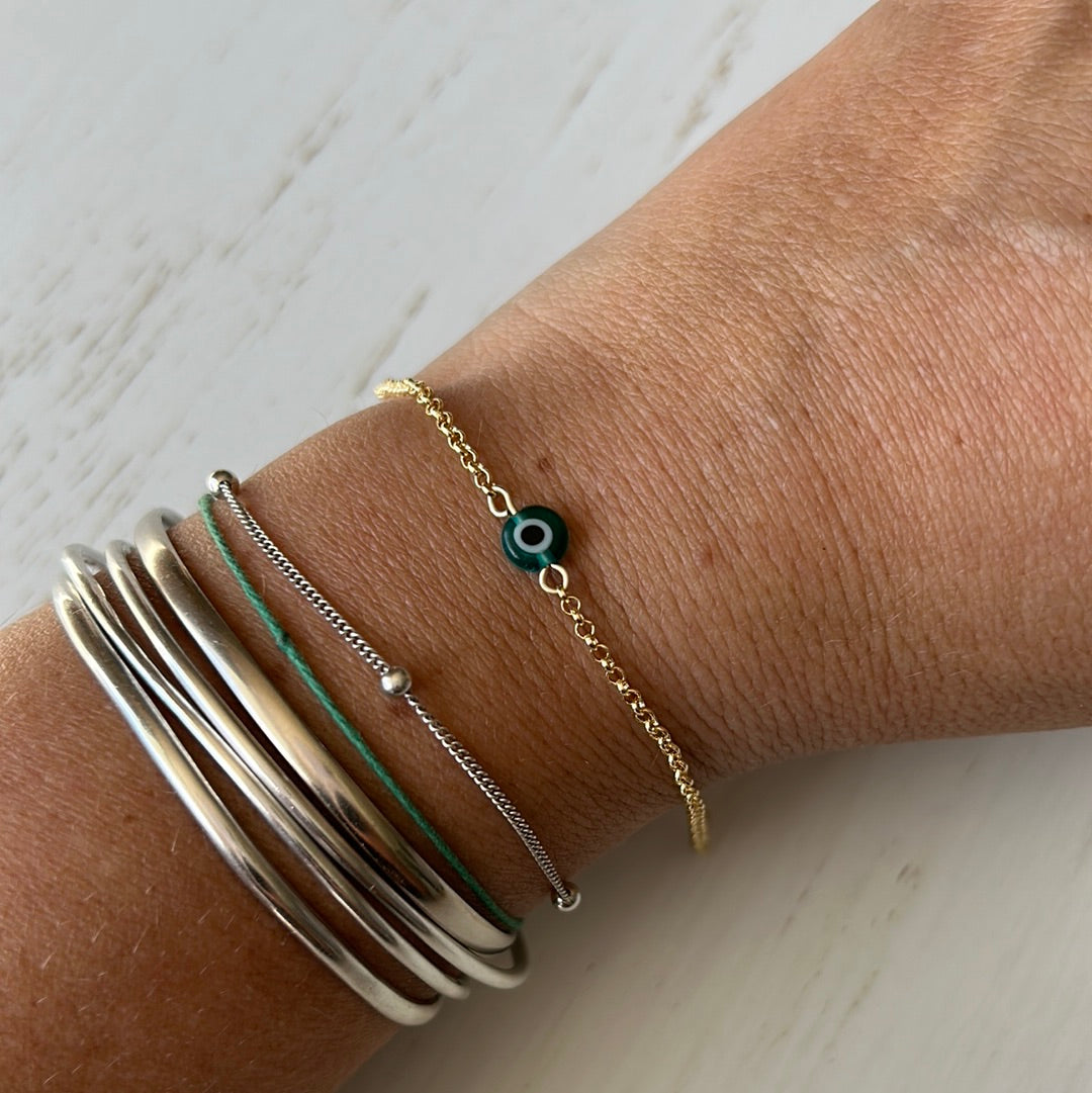 Gold Evil Eye bracelet - Aligned Gemini Co