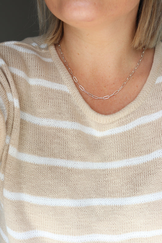 Paper clip necklace - Aligned Gemini Co