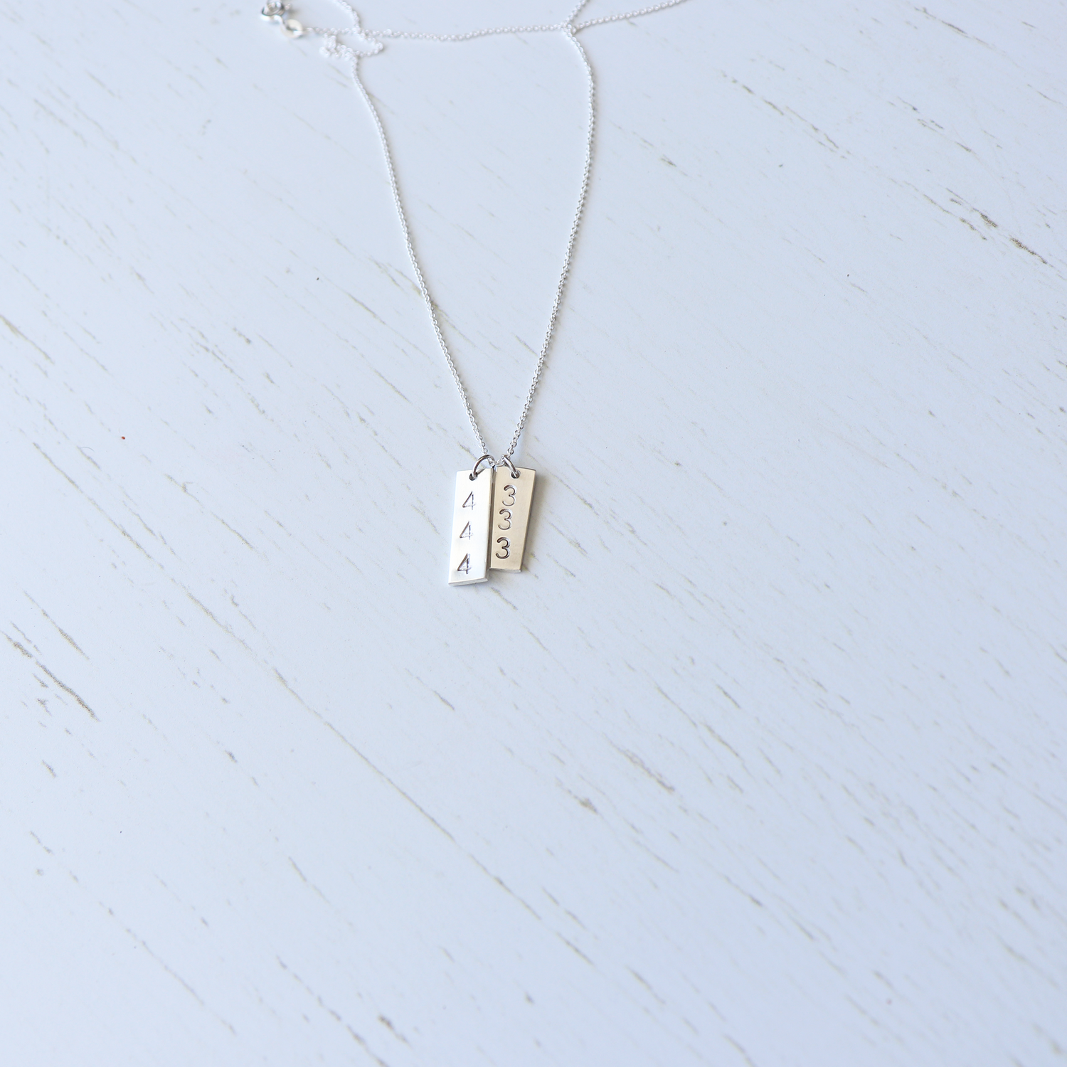 Angel Number Necklace - Vertical - Aligned Gemini Co