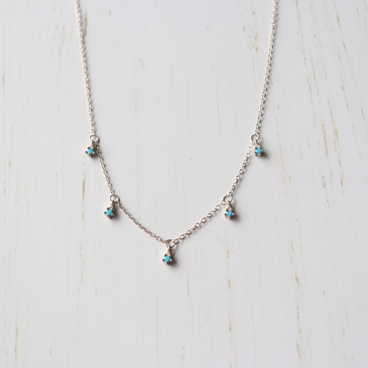 Turquoise Drop Necklace - Aligned Gemini Co