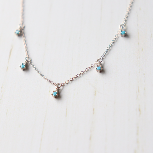 Turquoise Drop Necklace - Aligned Gemini Co