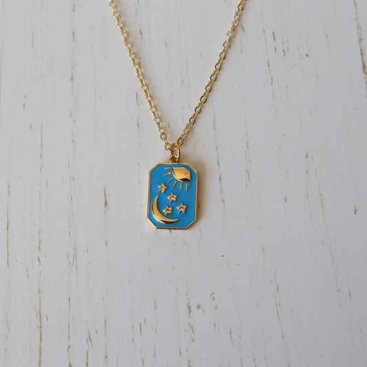 Gold Starry Sky Necklace - Aligned Gemini Co