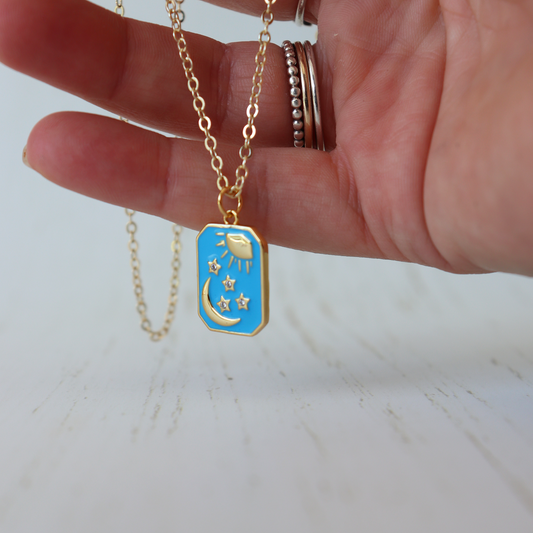 Gold Starry Sky Necklace - Aligned Gemini Co