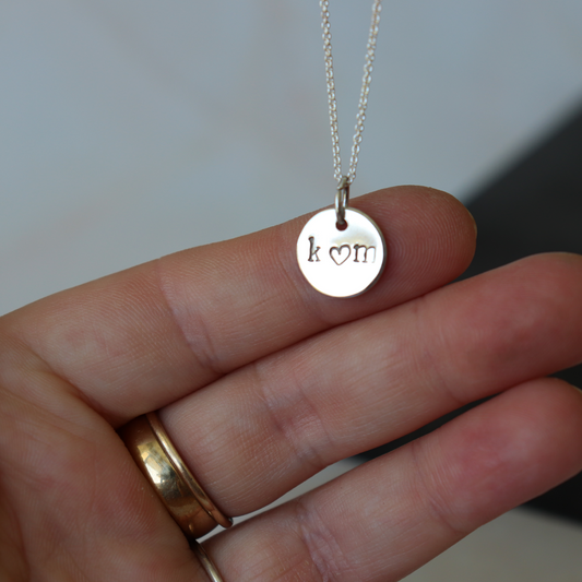 Initial Heart charm necklace - Aligned Gemini Co