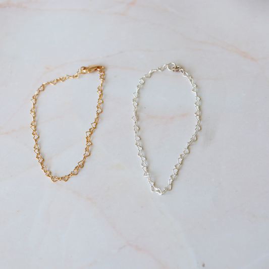 Heart Link Bracelet - Aligned Gemini Co