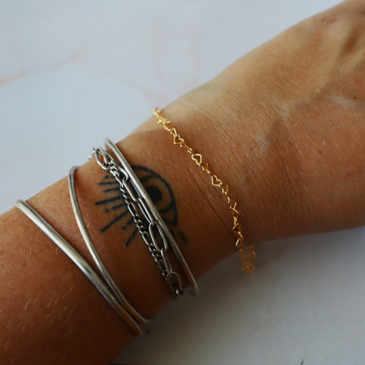 Heart Link Bracelet - Aligned Gemini Co