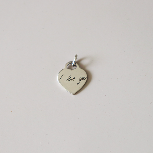 The Heartfelt – Handwritten Heart Pendant - Aligned Gemini Co