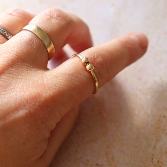 solid 9ct yellow gold, this anxiety relief fidget ring blends timeless elegance with everyday function