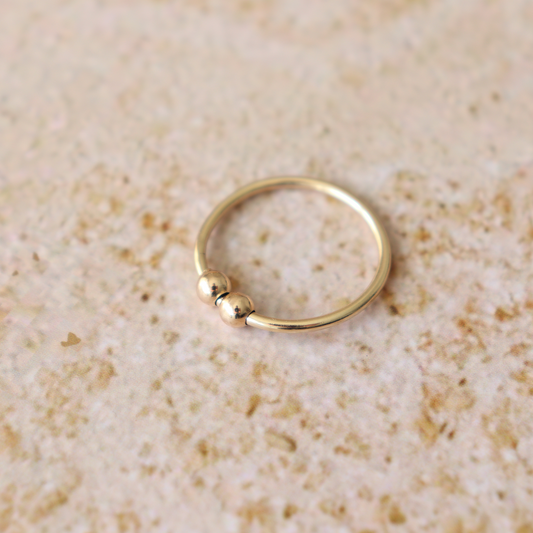 GOLD Anxiety Relief Fidget Ring - Aligned Gemini Co