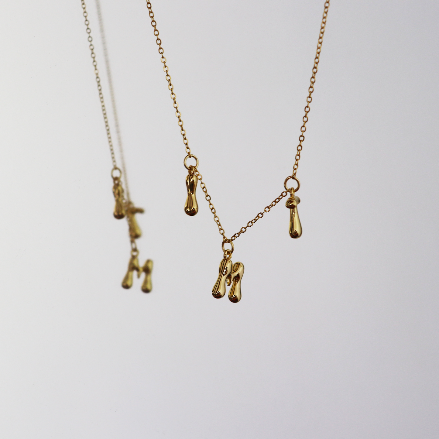 Bubble Initial Necklace