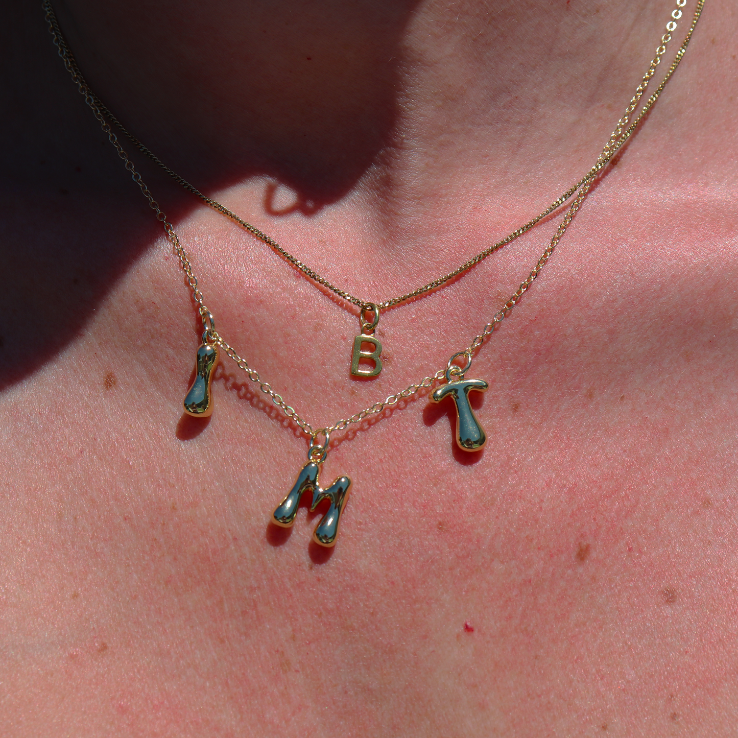 Bubble Initial Necklace