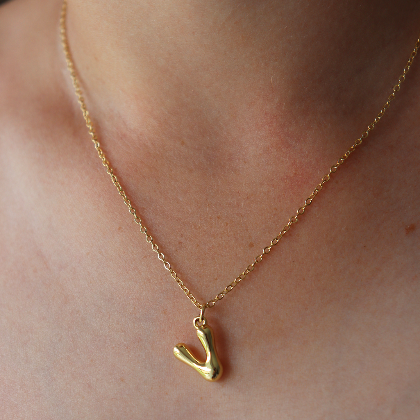 Bubble Initial Necklace