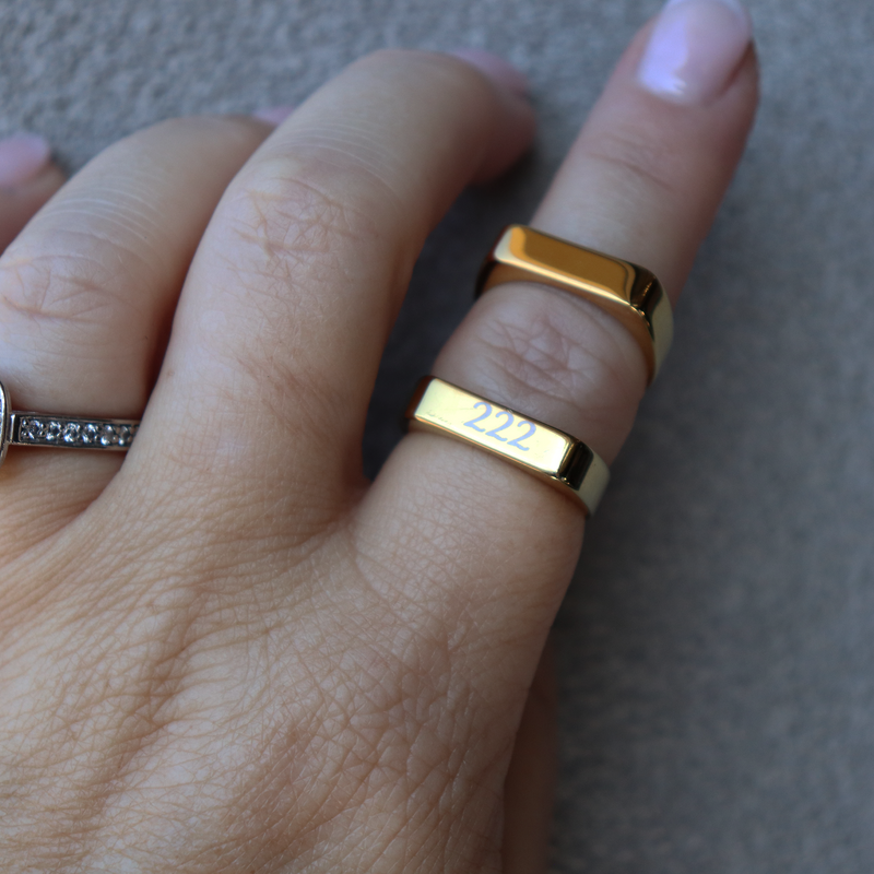 Engraved Signet Ring - Aligned Gemini Co