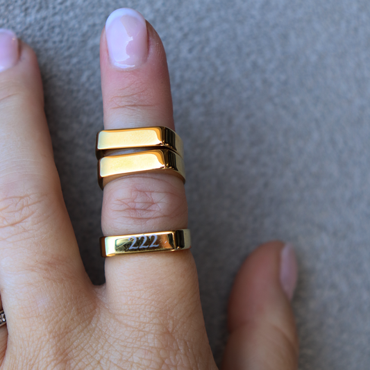 Engraved Signet Ring - Aligned Gemini Co