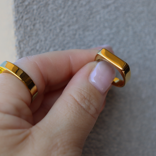 Engraved Signet Ring - Aligned Gemini Co