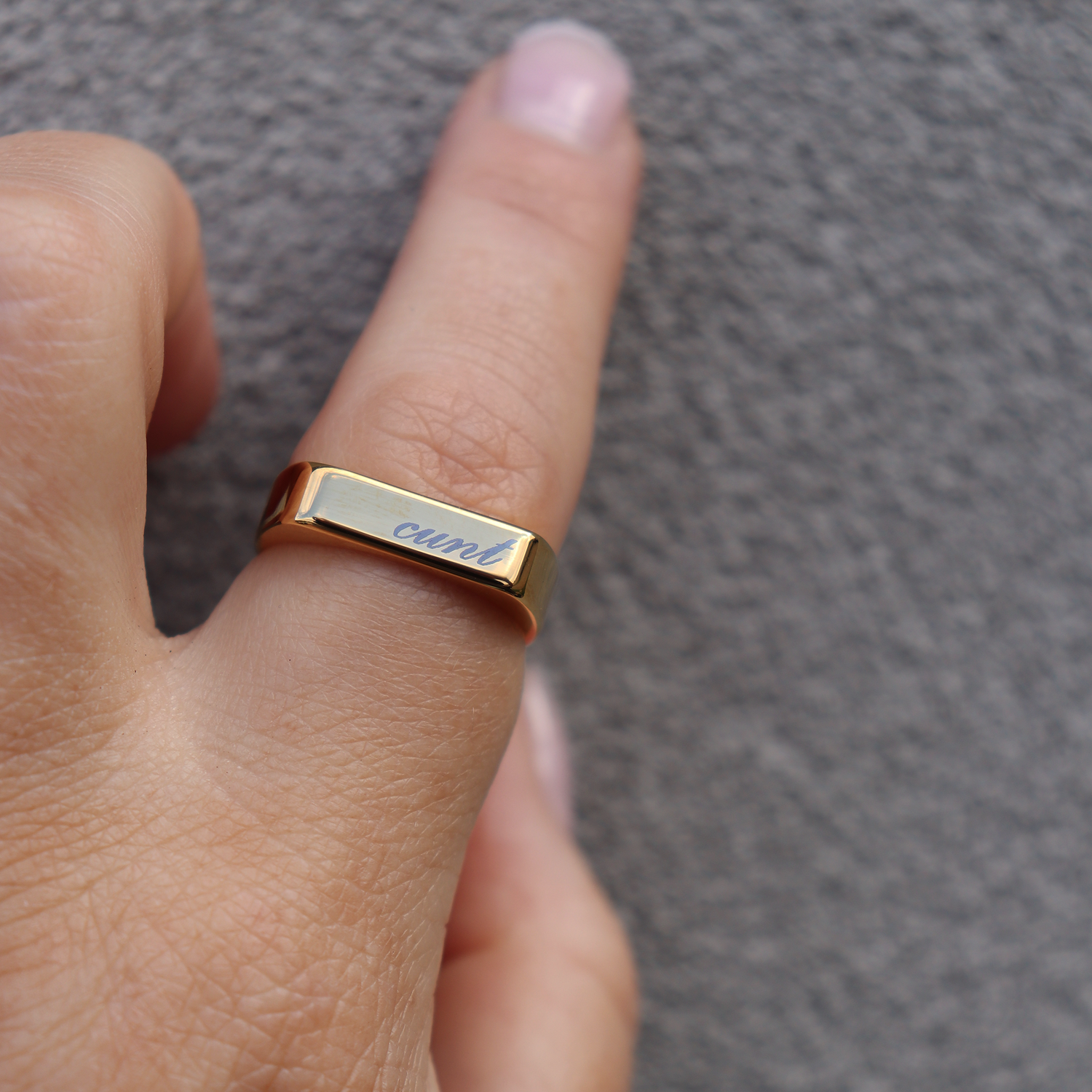 The Signet Ring - Custom Engraved Stainless Steel - Aligned Gemini Co