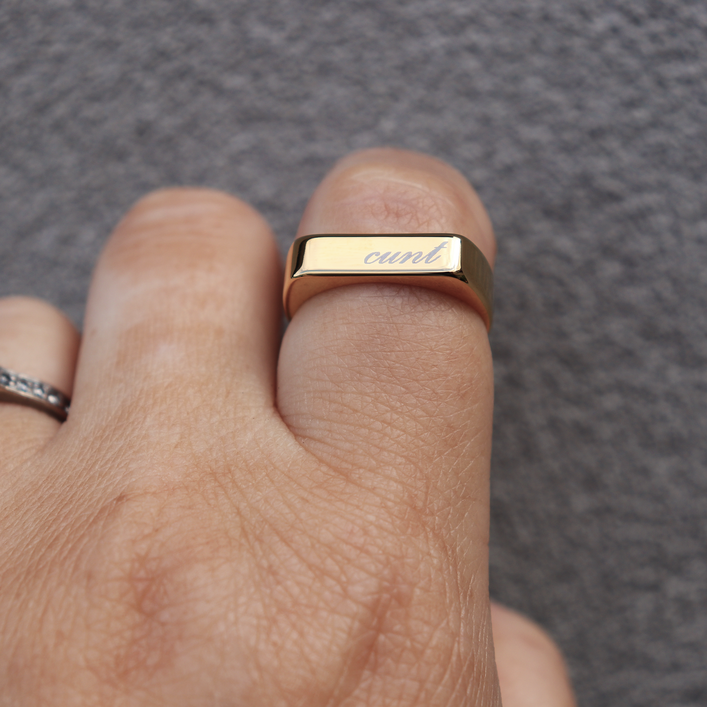 The Signet Ring - Custom Engraved Stainless Steel - Aligned Gemini Co