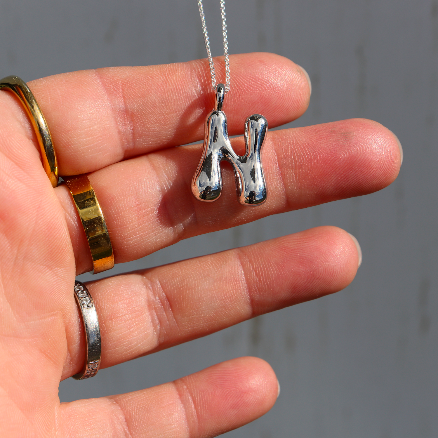 Bubble Initial Necklace - Aligned Gemini Co