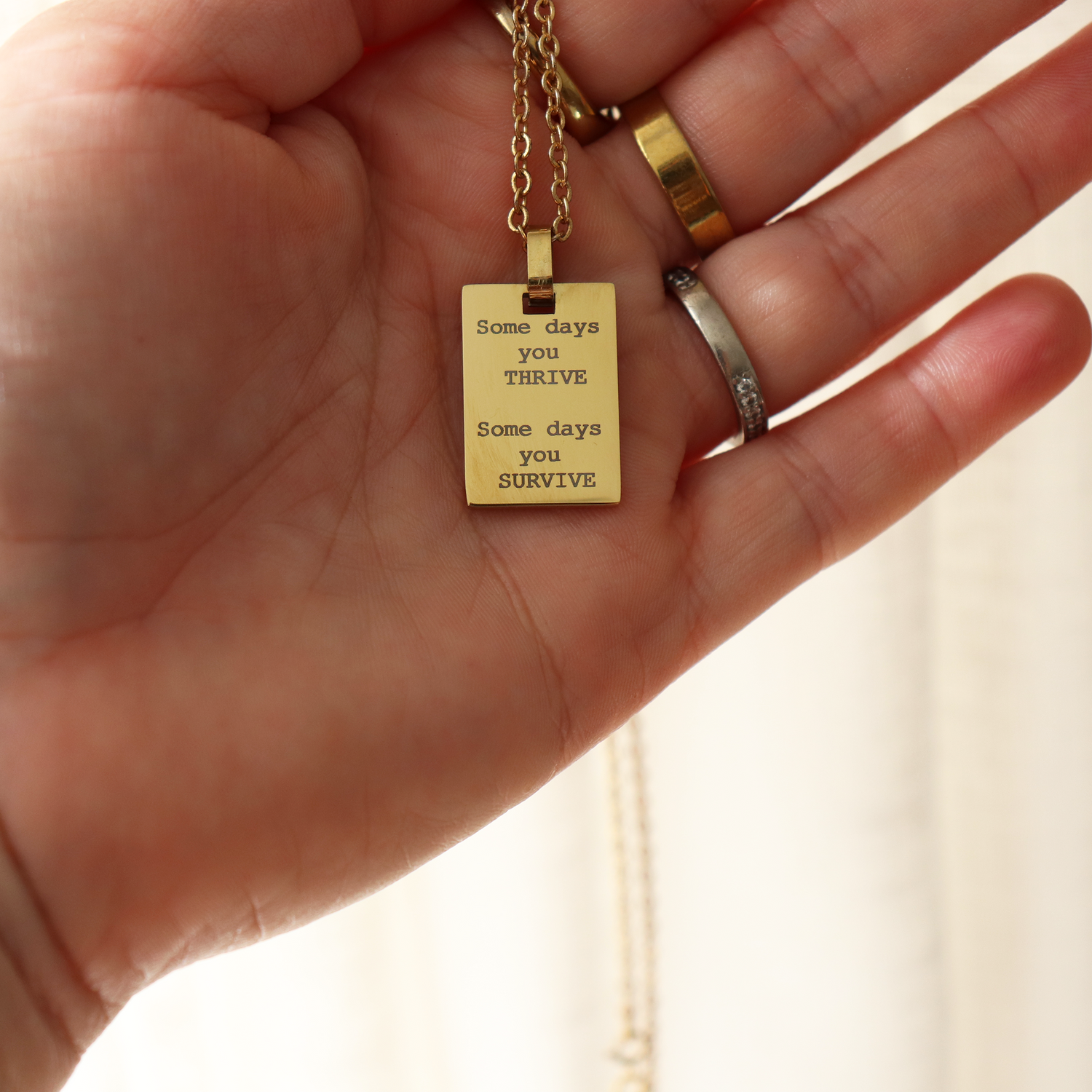THRIVE & SURVIVE Necklace - Aligned Gemini Co
