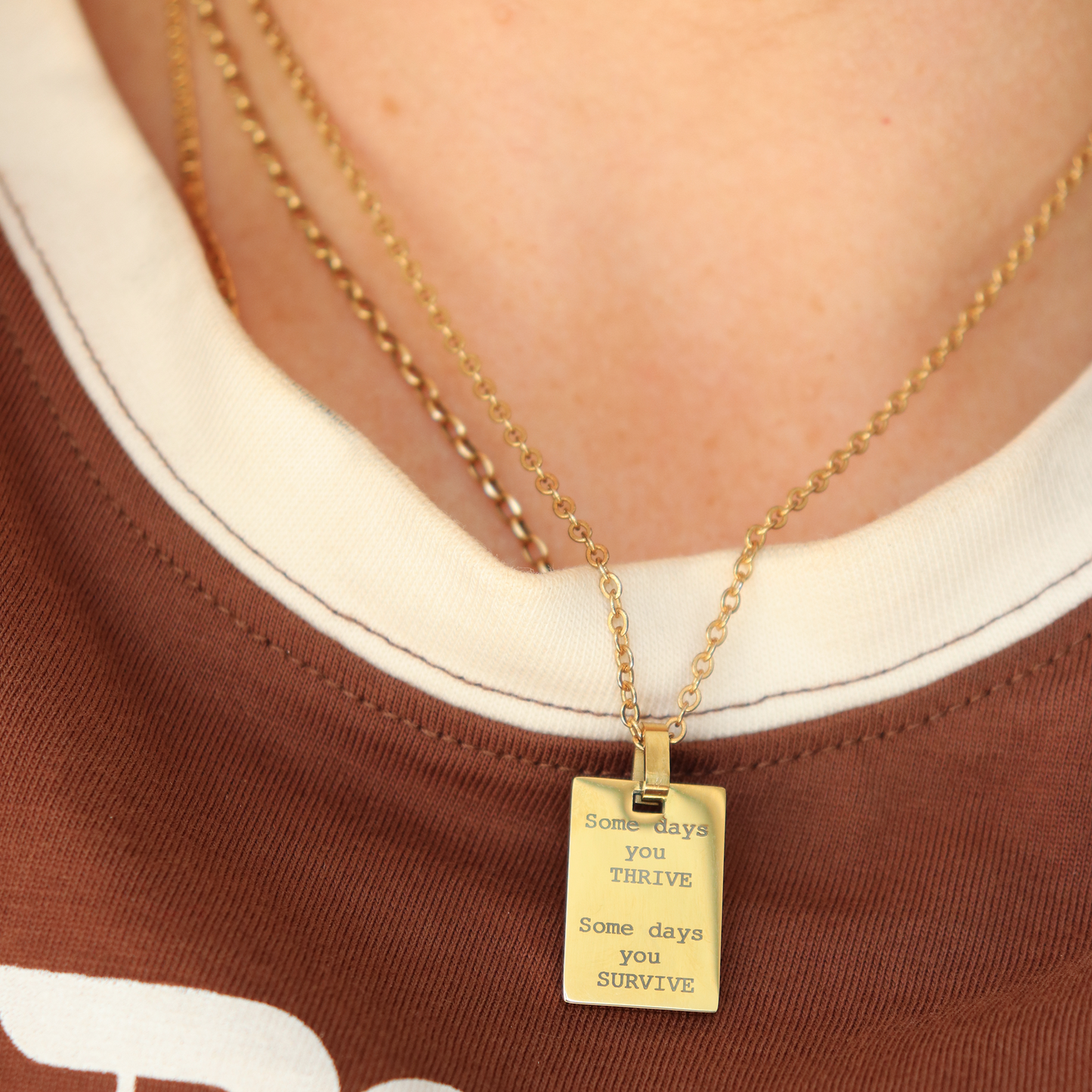 THRIVE & SURVIVE Necklace - Aligned Gemini Co