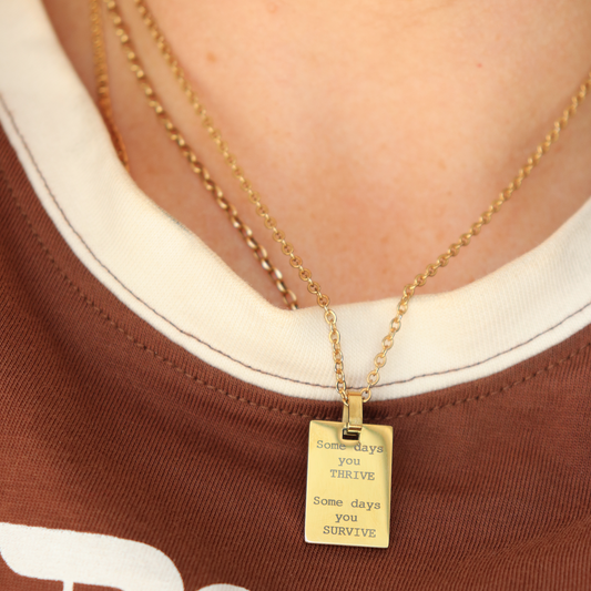 THRIVE & SURVIVE Necklace - Aligned Gemini Co