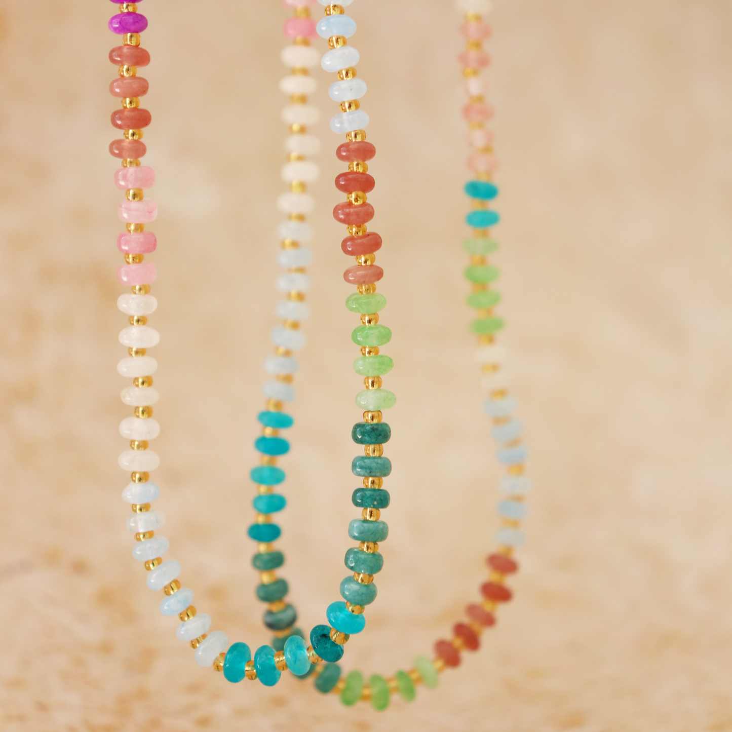 Rainbow Beaded Necklace
