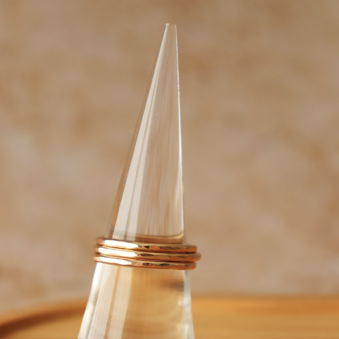 Gold Filled Hammered Ring