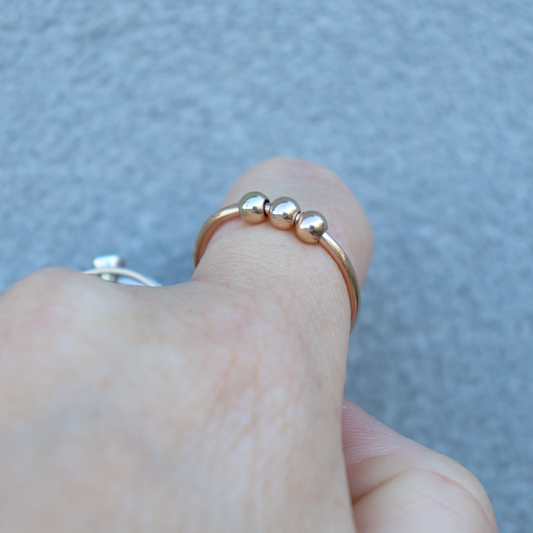 GOLD Anxiety Relief Fidget Ring - Aligned Gemini Co