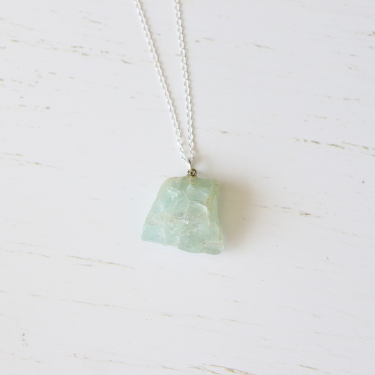 Aquamarine Crystal Necklace - Aligned Gemini Co