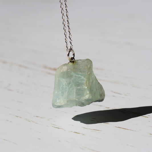 Aquamarine Crystal Necklace - Aligned Gemini Co