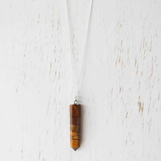 Tigers Eye Crystal Necklace - Aligned Gemini Co