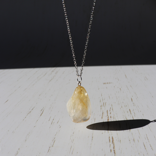 Citrine Crystal Necklace - Aligned Gemini Co