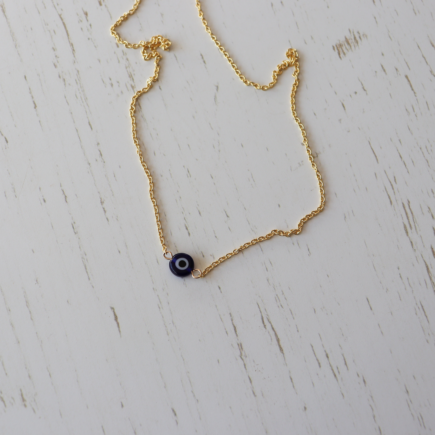 Evil Eye Gold Necklace - Aligned Gemini Co